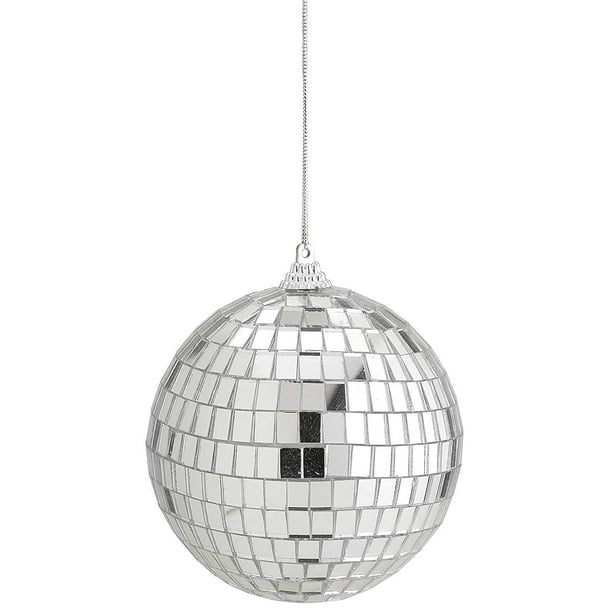Mirror Disco Ball 4Inch Cool and Fun Silver Hanging Party Disco Ball