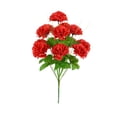 thumbnail image 2 of Decoración De Simulación De Tela Ramo de 12 claveles artificiales de tela roja para decoración de bodas,centros de mesa y decoración de oficinas en el hogar (1 pieza). Rkxzt, 2 of 8