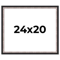 24x20 Frame Silver Real Wood Picture Frame Width 1.25 Inches | Interior Frame Depth 0.75 Inches |