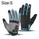 thumbnail image 2 of Guantes de bicicleta de montaña para hombres y mujeres, guantes de ciclismo para motocicleta con almohadilla SBR, guantes de motocicleta con pantalla táctil (azul), 2 of 5
