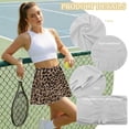 thumbnail image 6 of Jeiento Brown Leopard Print Golf Skorts for Women High Waisted Tennis Skirt Casual Workout Sports Active Skort with Pocket Size M, 6 of 7