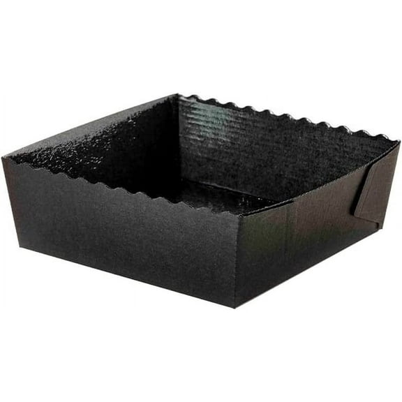 Novacart Easybake Square Black Mold Inch x Inch x Inch High 12, 4-1/4" x 4-1/4" x 1-1/2"H