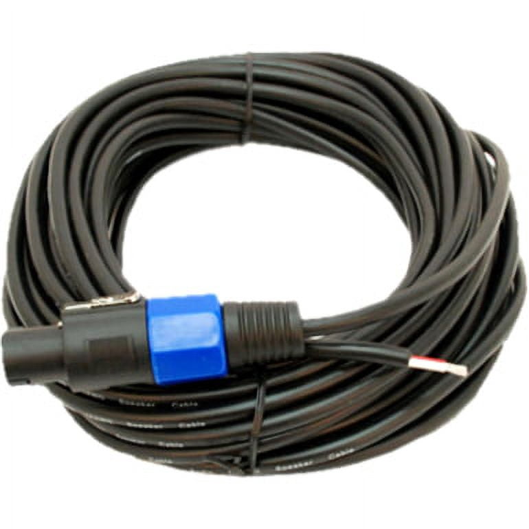 Seismic Audio 2  50' PA/DJ Raw Speaker Cable to Speakon Black - SPRW50Pair