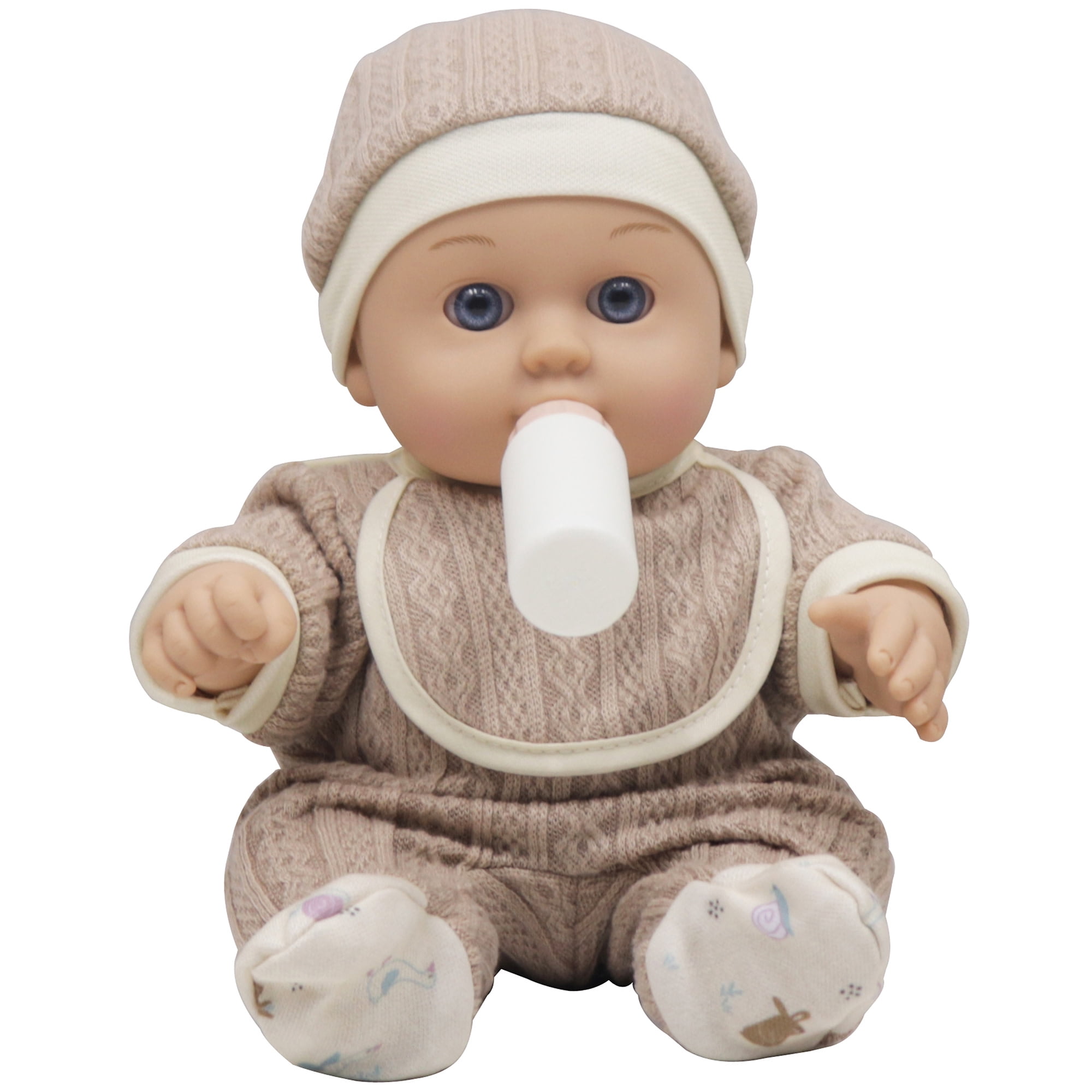Baby Dreami: 14" Baby Doll Triplets Care Playset - Brown & Teal Outfits, 19pc Nurturing Accessories, Potty-Feeding-Bathing, Play Toys, Kids-Toddler 2+