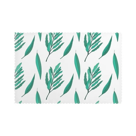 

Home Flower Pattern Background Placemats Set Of 6 Washable Wipeable Place Mats Place Mats For Festival Parties Family Dinner (12 X 18inch)