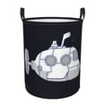 thumbnail image 1 of LNWH Laundry Basket, Cartoon Underwater Submarine Pattern Foldable Laundry Hamper With Handles Waterproof, Medium, 1 of 8