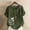 Army Green-114, variant on Short Sleeve Womens Tops Plus Size Women's Plus Size Floral Print T-Shirt Linen-Look Button Detail Top