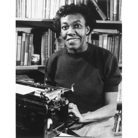 Gwendolyn Brooks N(1917-2000) American Poet Photographed In 1950 At The Time Of Winning The Pulitzer Prize For Poetry Rolled Canvas Art -  (24 x