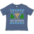 thumbnail image 3 of Inktastic Happy Chrismukkah Sweater Style with Menorah and Trees Boys or Girls Toddler T-Shirt, 3 of 5