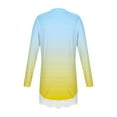 thumbnail image 6 of NAISIBABY Girls Tie-Dye T Shirts, Long Sleeve Casual Fashion Crewneck Kids Fall Clothes Tops Yellow 14T, 6 of 6