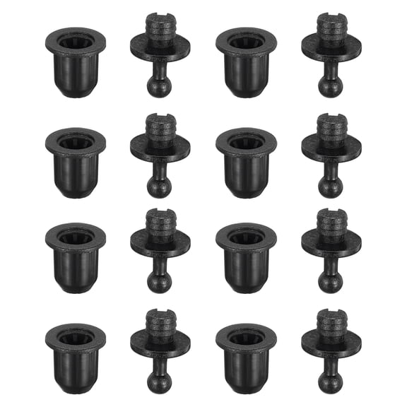 Speaker Grill Guides Plastic Black Ball Socket Type Fastener 8 Pairs
