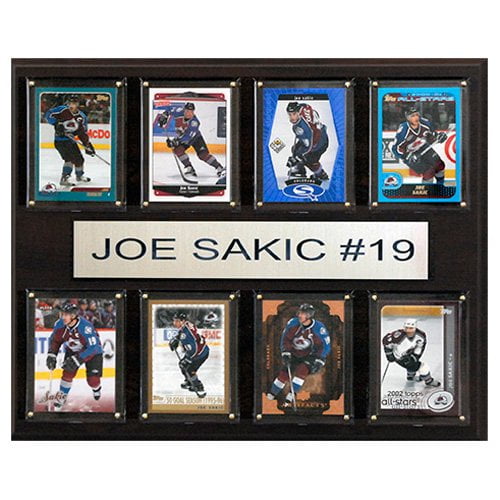 C and I Collectables NHL 15W x 12H in. Joe Sakic Colorado Avalanche 8 Card Plaque by CandICollectables