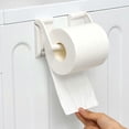 thumbnail image 3 of Mosiee 1Pcs Towel Paper Roll Holder Cling Film Rack Shelf Magnetic White Storage Rack Hook Design Kitchen Fridge Bathroom Storage Tool, 3 of 9