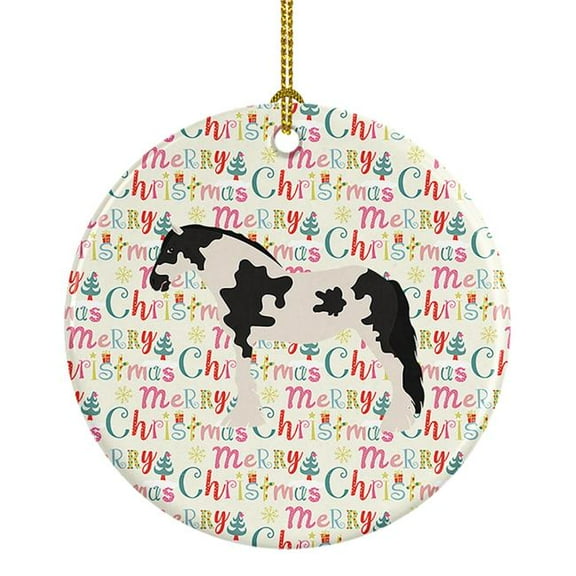 Cyldesdale Horse Christmas Ceramic Ornament 2.8 in x 2.8 in