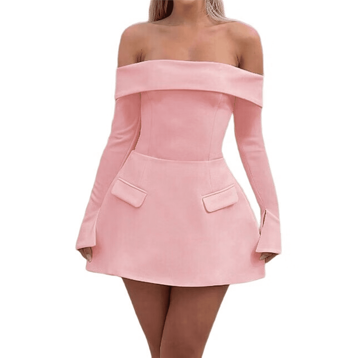 mini women's light pink off the shoulder sexy dress Strapless Floral Dleeveless Bodycon Short Tube Dresses Club Party Short Dress(B2- Pink,S) : Clothing, Shoes & Jewelry this dress is perfect for warm Women Mini Dress Off Shoulder