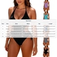 thumbnail image 4 of Sentmoon Swimsuits Women Curvy Women's Bikini Swimsuits with Built in Bra Tummy Control Push Up Solid Color Plus Size Backless Drawstring Beach Outfits Summer Beach Items, 4 of 6