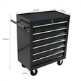 thumbnail image 2 of 6 Drawers Tool Box with Wheels, Multifuctional Tool Storage Cabinet with Key Locking, Modern Steel Tool Cart with Brake for Garage & Workshop, 2 of 12