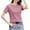 Purple, variant on Women's Short Sleeve T-Shirt, 100% Cotton Round Neck Top, Casual Summer Basic Tee for Women