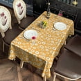 thumbnail image 2 of Orange Daisy Flower Floral Pattern Rectangle Tablecloth 60"x120",Waterproof Polyester Rectangle Table Cloth, Wipeable Spillproof Polyester Tablecloth for Dining, Camping, Indoor and Outdoor, 2 of 6