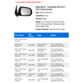thumbnail image 2 of Right Mirror - Compatible with 2012 - 2015 Toyota Tacoma 2013 2014, 2 of 2