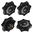 thumbnail image 1 of Uxcell 4-Pack 7 Pomos de Estrella, Rosca Femenina M10 60mm Manijas de Sujeción de Agujero Ciego de Siete Puntas [Negro], 1 of 1