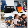 thumbnail image 3 of FJLBDE Case for iPad 9th 8th 7th Gen 10.2 inch 2021 2020 2019 with Butterfly Stand, Heavy Duty Rugged Protective Cover with Pencil Holder Shoulder Strap for Kids Girls, Black, 3 of 7