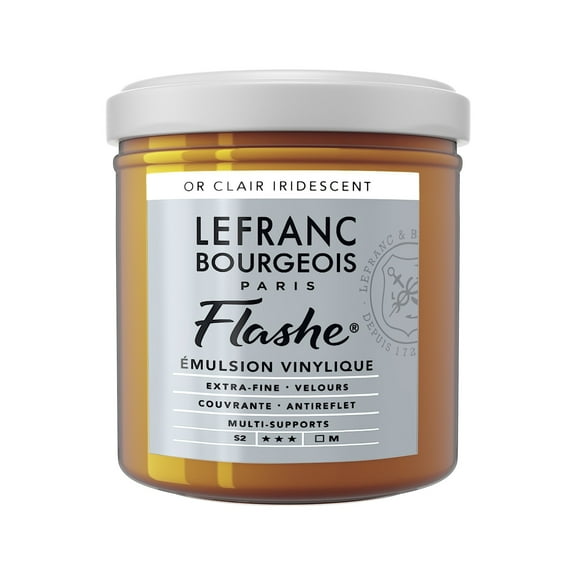 Lefranc & Bourgeois Flashe Matte Artist's Color, 125ml, Iridescent Light Gold