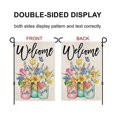 thumbnail image 4 of Spring Welcome Garden Flag , Double Sided Burlap Weatherproof Flag Farmhouse Flag For Outdoor Yard, 4 of 5