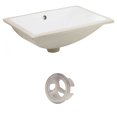thumbnail image 1 of 20.75-in. W Rectangle Bathroom Undermount Sink Set In White - Brushed Nickel Hardware AI-20408, 1 of 7