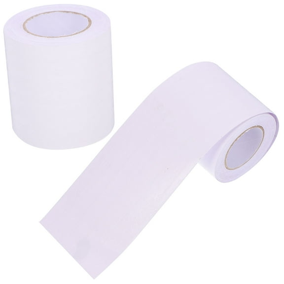 HEMOTON 2 Rolls White Wood Grain Peel and Stick Baseboard for Wall and Floor with Decorative Effect