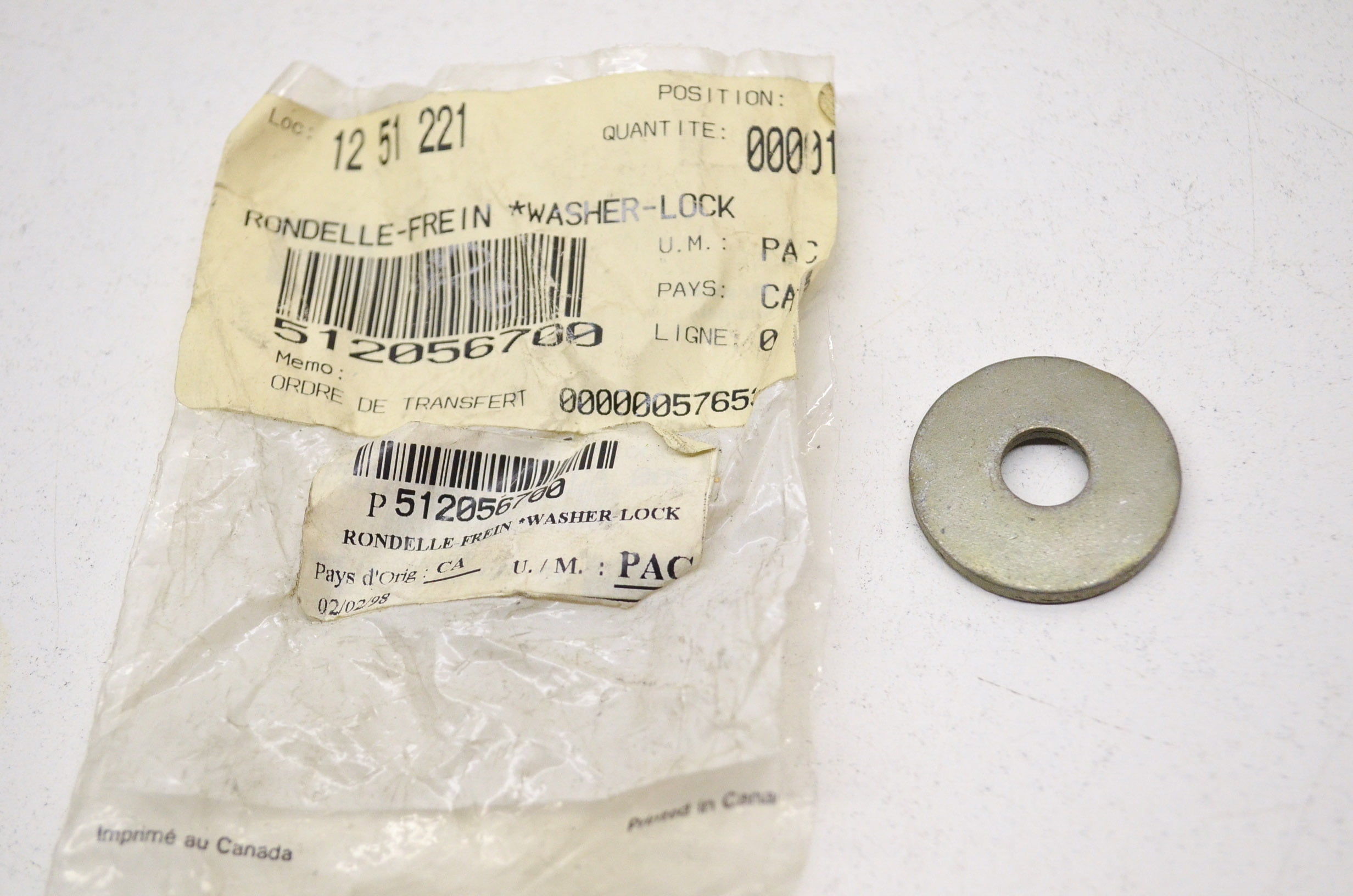 BRP, Can-Am, Sea-doo, Ski-Doo 512056700 Ski-Doo Ca-Am Lock Washer MX Z Skandic Spyder Formula QTY 1 by BRP, Can-Am, Sea-doo, Ski-Doo