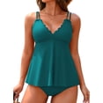 thumbnail image 1 of Charmo Two Piece Retro Tankini Swimsuit for Womens Double Straps Swimwear, 1 of 5