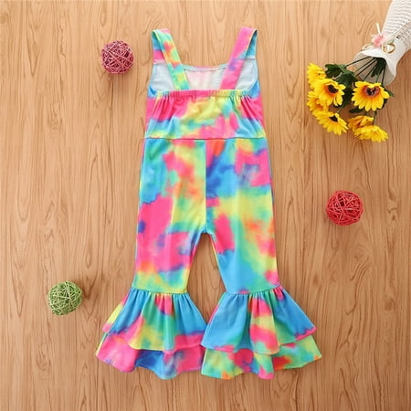 

PEASKJP Jumpsuits for Baby Girl Stretchy Jumpsuits Baby Girl Summer Clothes Outfits Sleeveless Lace Floral Romper Dress Outfit Pink 18-24 Months