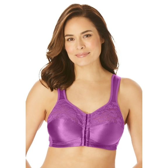 Comfort Choice Women's Plus Size Easy Enhancer Front-Close Wireless Bra