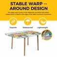 thumbnail image 4 of Watercolor Floral Table Cloths for 5 Foot Rectangle Tables, Spring Flowers Butterflies Leaves Green Patio Waterproof Elastic Fitted Tablecloths, Washable Rectangular Table Cover for Camping, 4 of 8