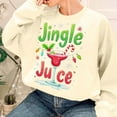thumbnail image 4 of Chandail à Capuchon Jingle Juice pour Femmes, Décontracté, à Thème de Noël, Col Rond, Manches Longues, Chandail Molletonné, 4 of 4