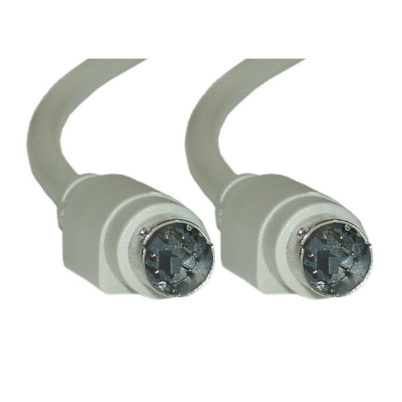 Ps By 2 Cable, Keyboard - Mouse, Ps By 2(Minidin6) Male, 6 Conductor, Straight, 15 Foot