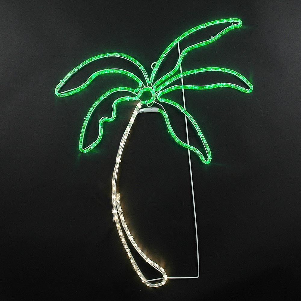 Novelty Lights LED Palm Tree Rope Light Motif Sculpture, Tropical