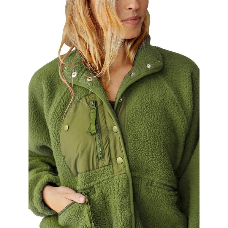 Women's button up fleece clearance jacket