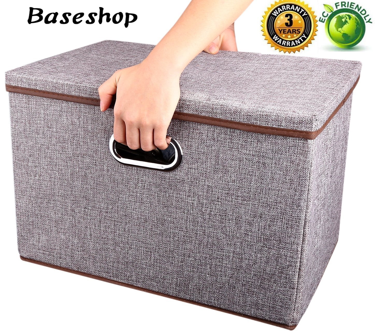 Storage bin,Large Foldable Storage Container with Removable Lid and