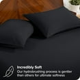 thumbnail image 2 of Bare Home Ultra-Soft Fitted Sheet + Pillowcase Set - Premium 1800 Collection - Deep Pocket - Queen, Black, 2 of 7