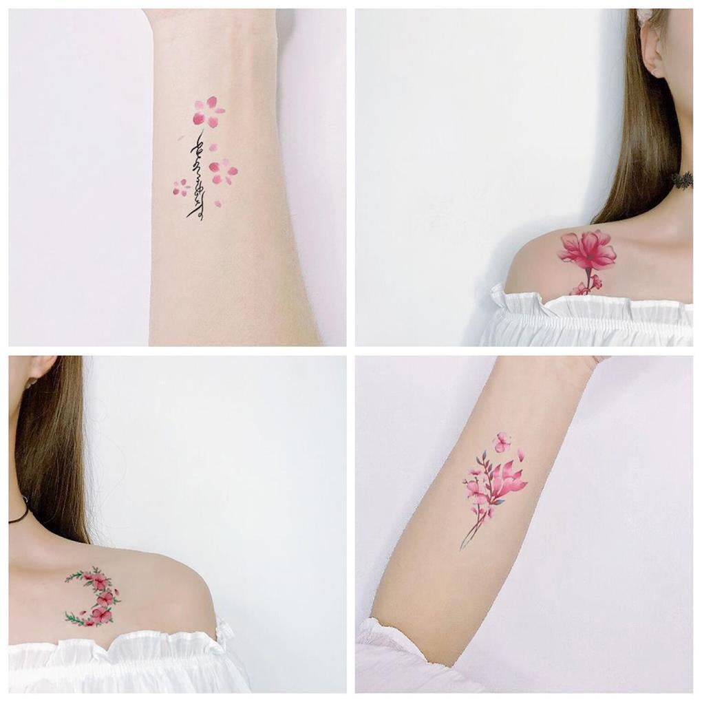30 Sheet Temporary Tattoo Stickers Dreamy Pink Flowers Tattoo Stickers for  Women and Girls Waterproof Tattoos Stickers | Walmart Canada