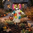 thumbnail image 4 of DefiDgd Halloween Ghost Metal Yard Stake,Vintage Rustic Style Outdoor Ghost Decor for Halloween Fall Porch Lawn Flower Bed Garden Holiday Party Home Decoration(C), 4 of 8