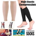thumbnail image 2 of Medical Grade Leg Sleeve Brace High Elastic Footless Compression Socks Suitable For Working Out, 2 of 5