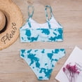 thumbnail image 4 of IROINNID Toddler Girls Swimsuit Suspender Tie-Dye Beach Cute Bikini Suit, 4 of 8
