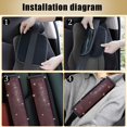 thumbnail image 6 of 2 Pcs Car Seat Belt Covers, Universal Car Seat Belt Pads Cover, Car Seat Belt Strap Cover Shoulder Pad, Bling Seat Belt Covers for Women, Car Interior Accessories, Red, 6 of 12