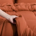 thumbnail image 4 of Aisbo King Comforter Set Seersucker 7 Pieces, All Season Luxury Bed in a Bag for Bedroom, Bedding Set with Comforters, Sheets, Pillowcases & Shams, Burnt Orange, 4 of 10