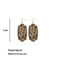 thumbnail image 5 of Morocco Genuine Leather Wood Earrings Ethnic Leopard Print Leather Women Jewelry, 5 of 9