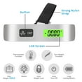 thumbnail image 3 of Luggage Scale, Portable Digital Hanging Baggage Scale for Travel, Suitcase Weight Scale , 50KG, Battery Included - Silver, 3 of 8
