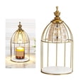 thumbnail image 3 of Lámpara Calentador De Velas Jaula De Pájaros Eléctrica Sin Llama Lámpara De Calentador De Derretimiento De Cera Dorada SM SunniMix lámpara calentador de velas, 3 of 8